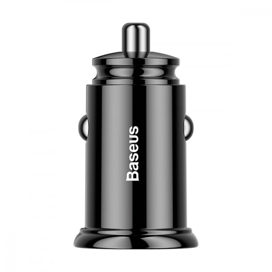 Bissos - Car charger with 30-watt power, Type C port, and USB port