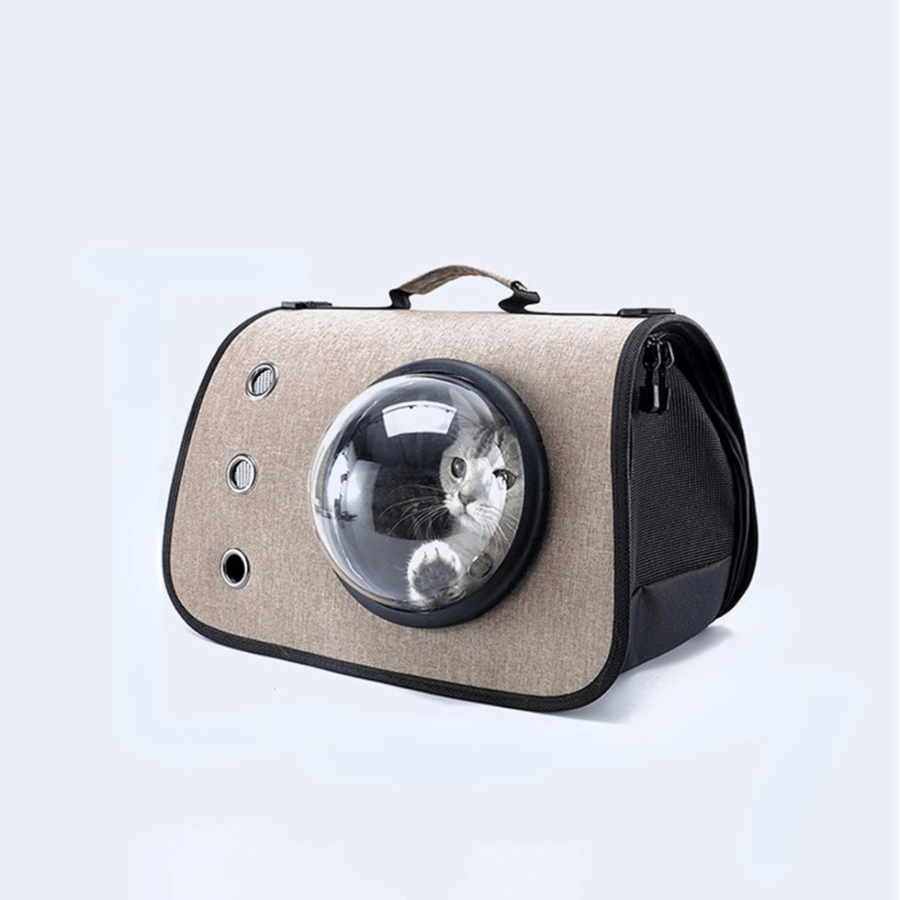 Round mesh cat carrier