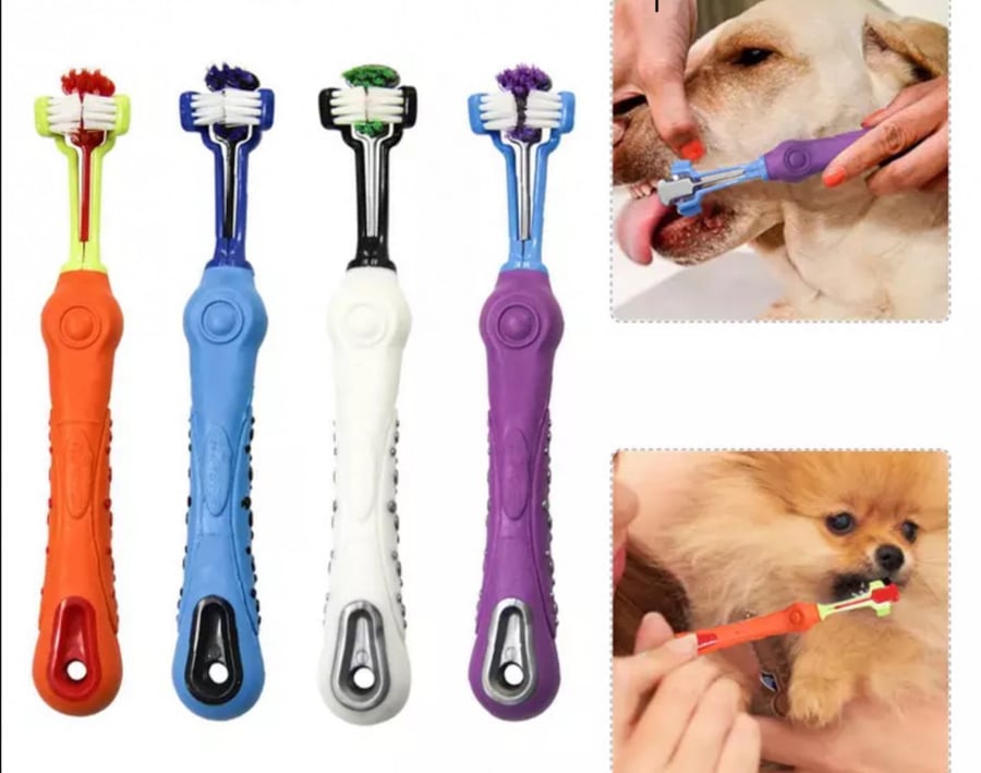 فرشاة أسنان للكلاب والقطط متعددة الزاويا -Cat and Dog Toothbrush Multi-angle Cleaning Tooth