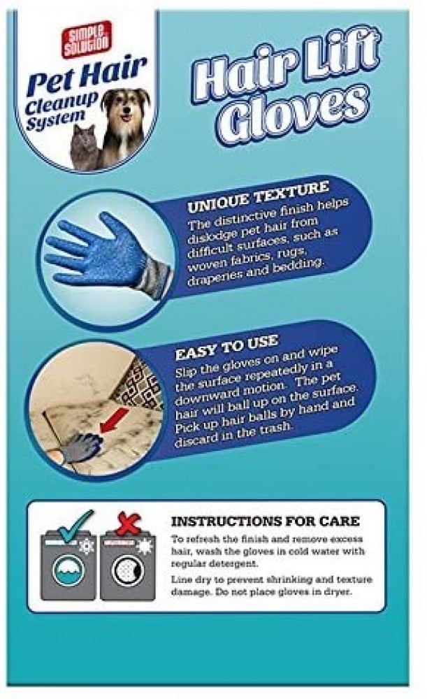 Simple Solutions Pet Hair Grooming Gloves
