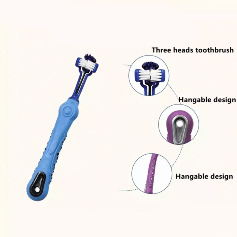 فرشاة أسنان للكلاب والقطط متعددة الزاويا -Cat and Dog Toothbrush Multi-angle Cleaning Tooth