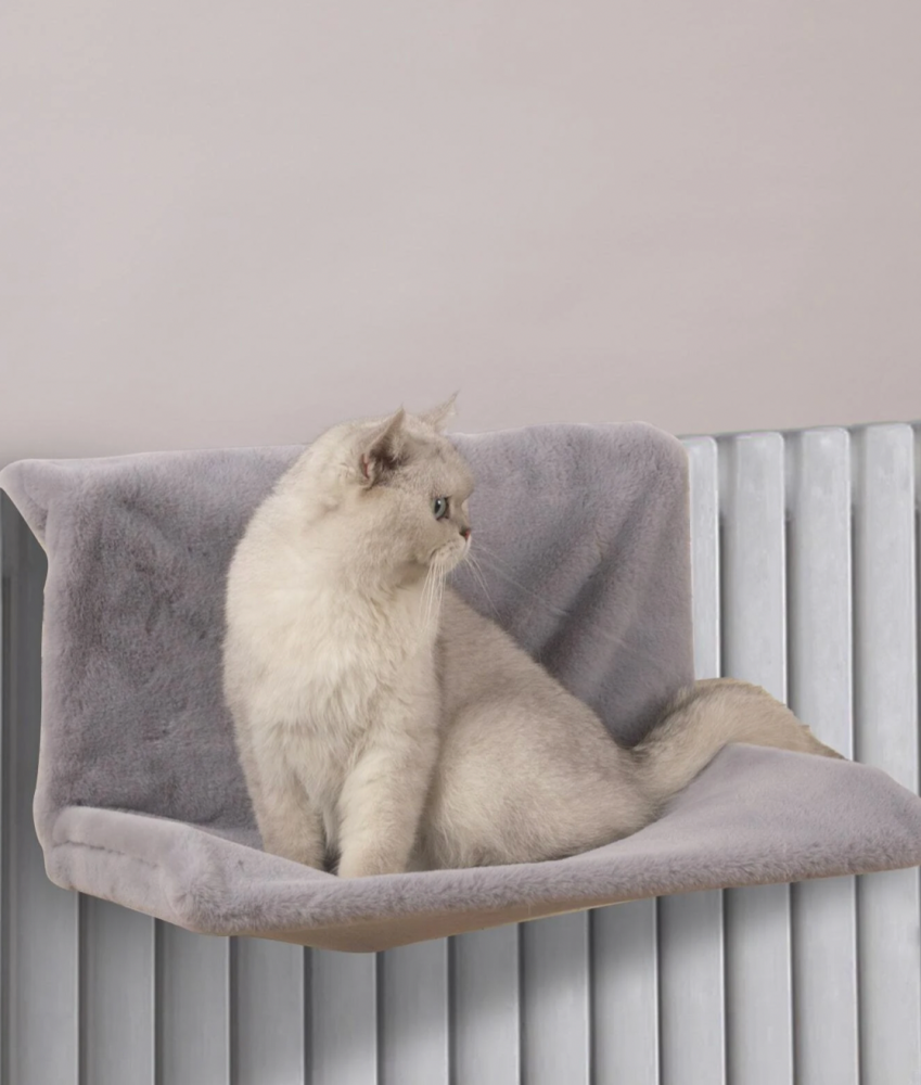 سرير معلق للقطط باللون الرمادي - Hanging bed for cats in gray color