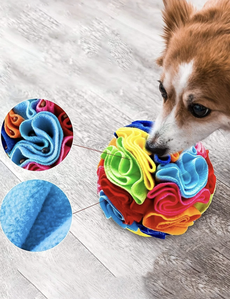 لعبة الاختباء والشم على شكل دائرة للكلاب - Dog Snuffle Mat in the shape of a circle