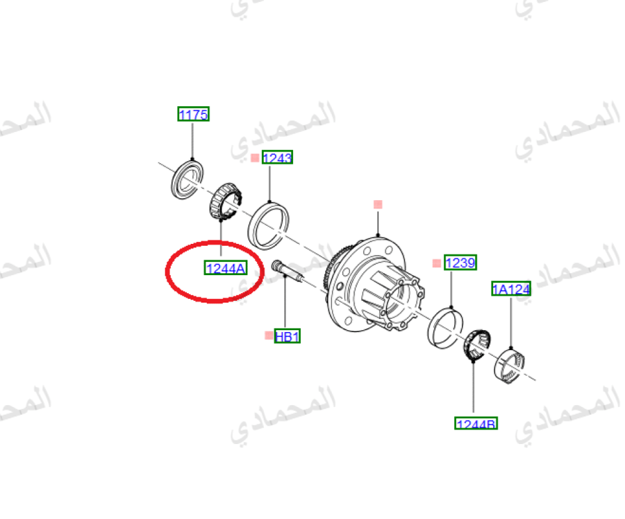 رمان فلنجة هوب امامي داخلي جمس/سوبربان/يوكن/تاهو 13/03 8 مسمار  فورد F250⭐⭐⭐