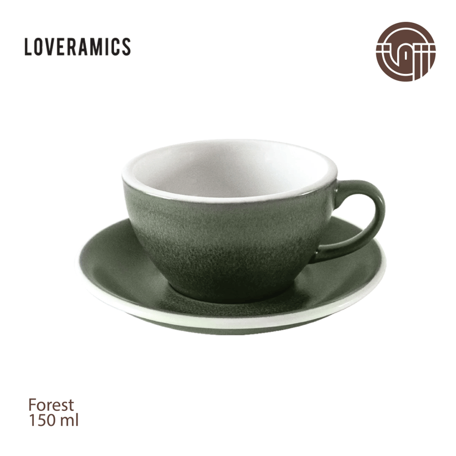 Loveramix cup and plate, 150 ml capacity - Forest