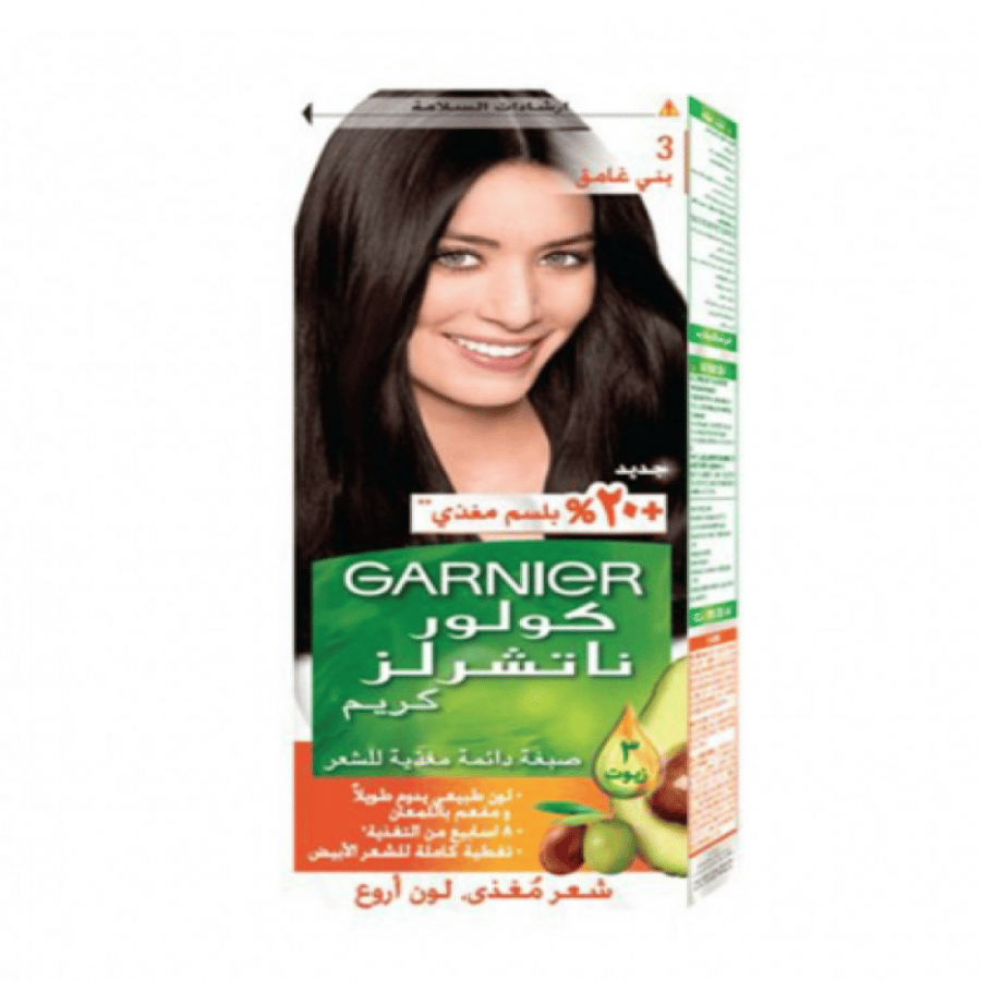 غارنييه صبغة شعر كولور ناتشرز 3 بني غامق
