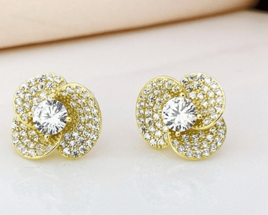 Silver hoop earrings 925 karat diamond design