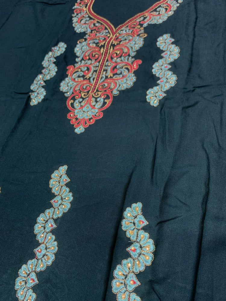 Kashmiri embroidered fabric with a special design