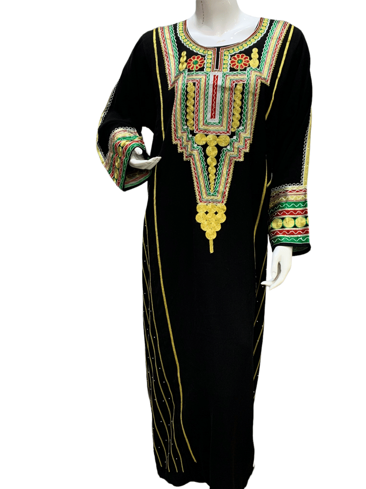 جلابية عسيري تطريز امام وخلف