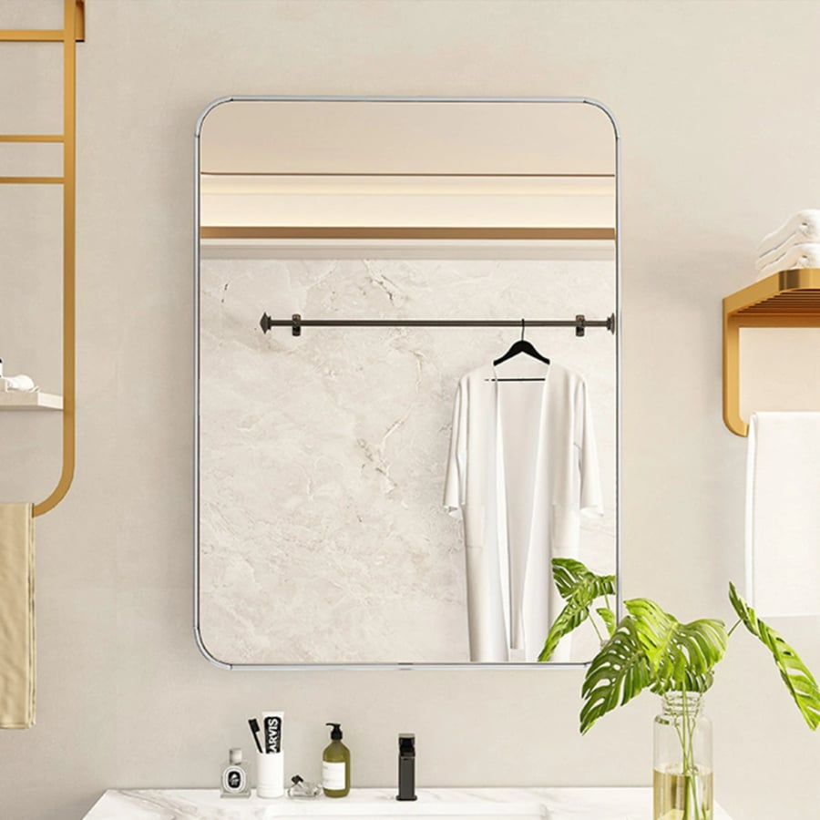 مرايا حائط 60*80 اطار ابيض