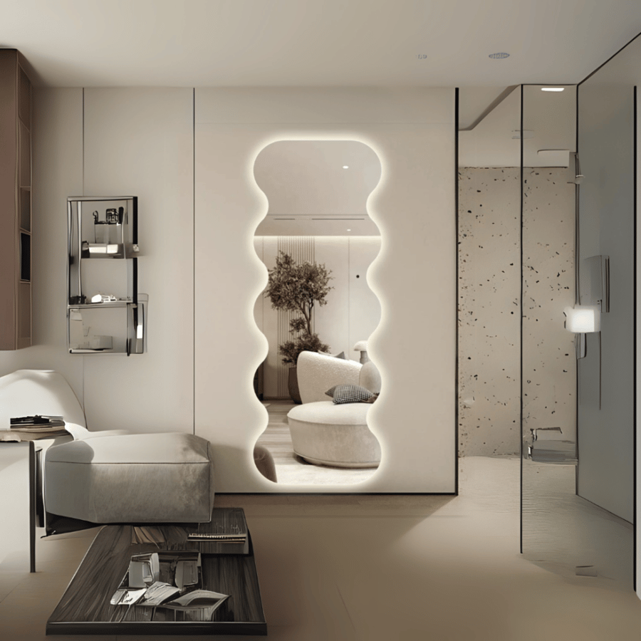 مرايا طولية بإضاءة LED تصميم عصري 160*60