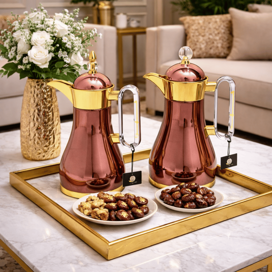 طقم ترامس شاي وقهوة بتصميم فاخر وأداء عملي