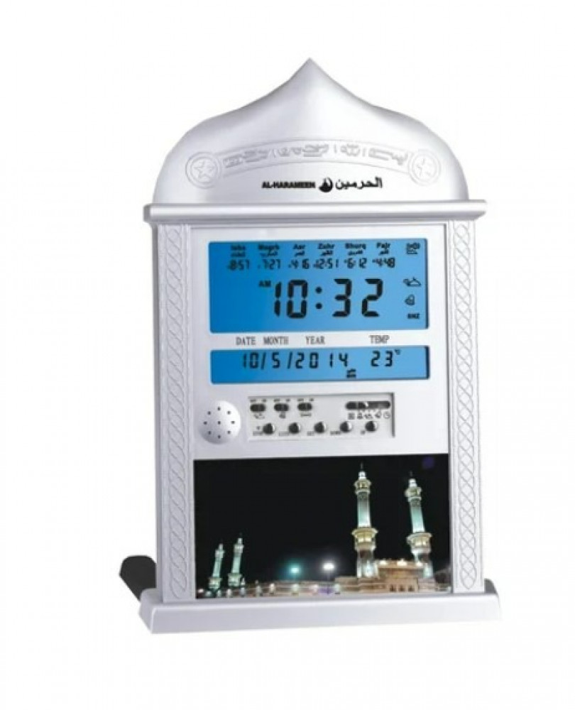 ساعات إسلامية بصوت الآذان وأوقات الصلاة بشاشة LED