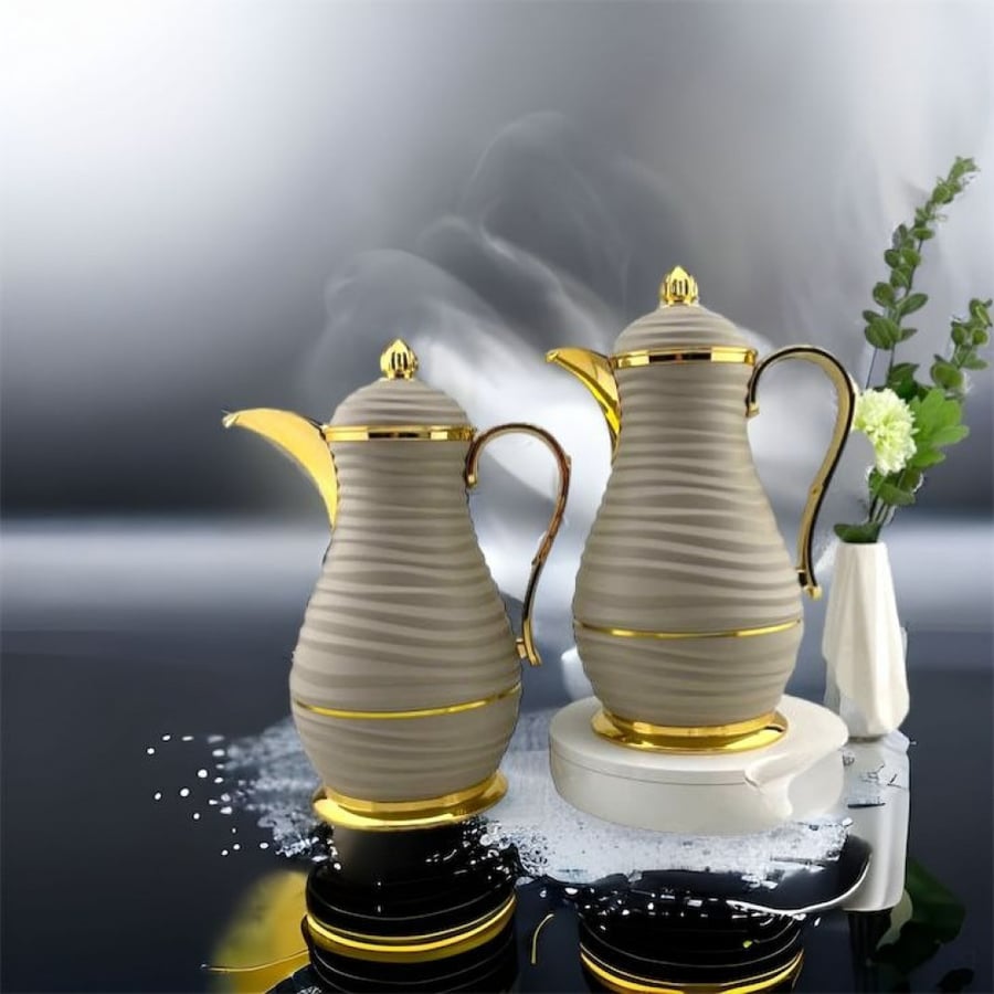 طقم ترامس للشاي والقهوة بتصميم أنيق