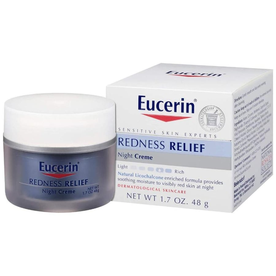 Eucerin Redness Relief Night Sensitive Skinيوسرين كريم ليل ملطف و يخفف48جم 634674