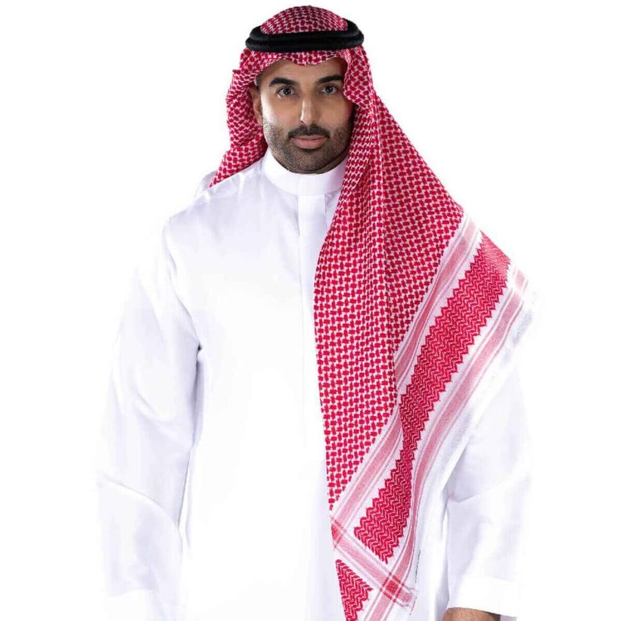 شماغ بروجيه رجالي احمر شلش فيجن
