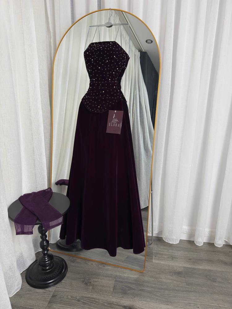Purple dress with sleeves
