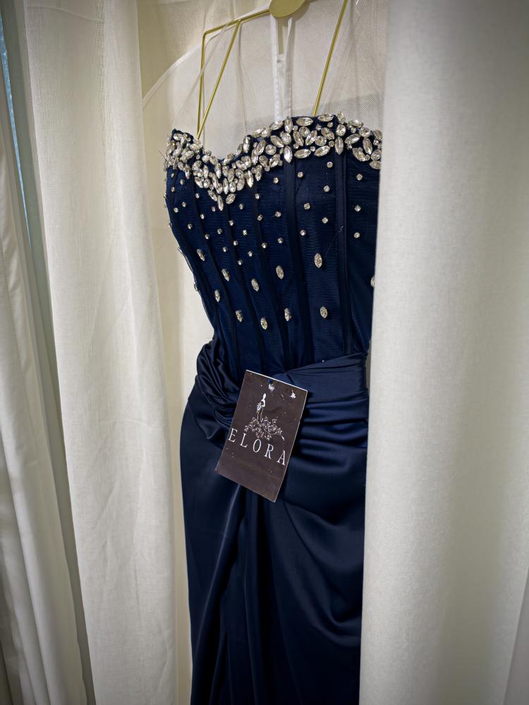 Elegant navy blue dress
