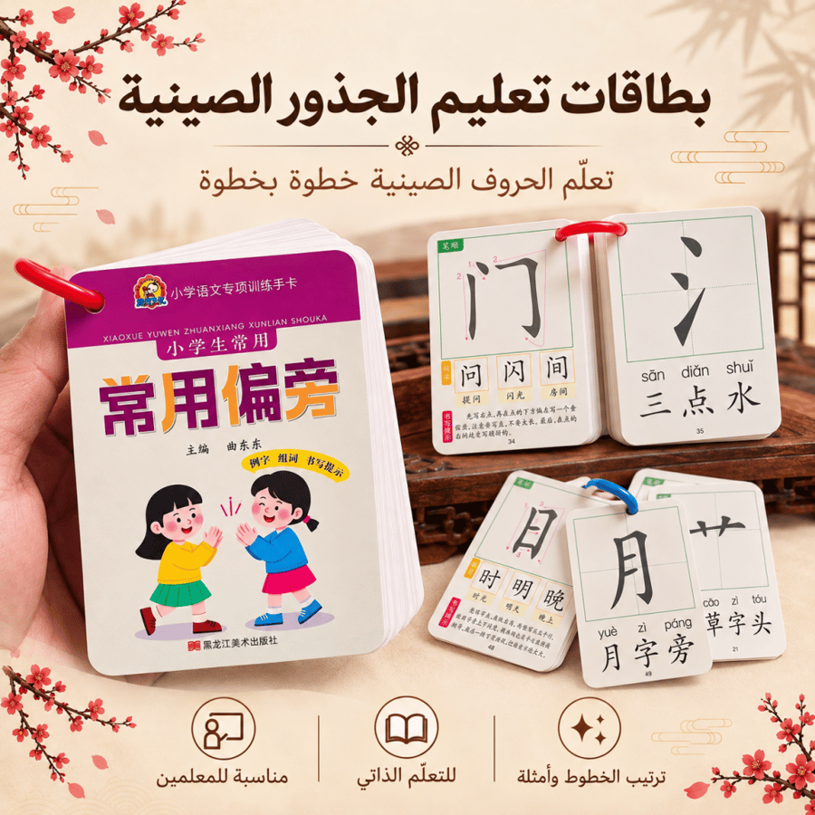 بطاقات تعليم جذور الرموز الصينية