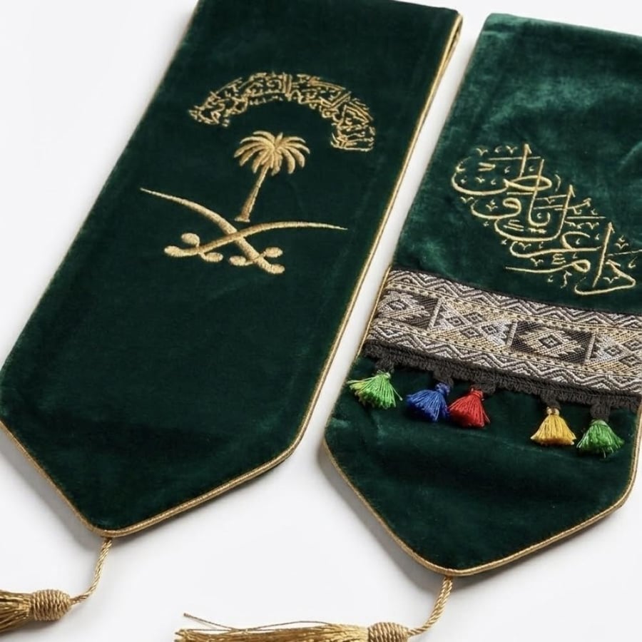 وشاح مخمل فاخر (دام عزك يا وطن)