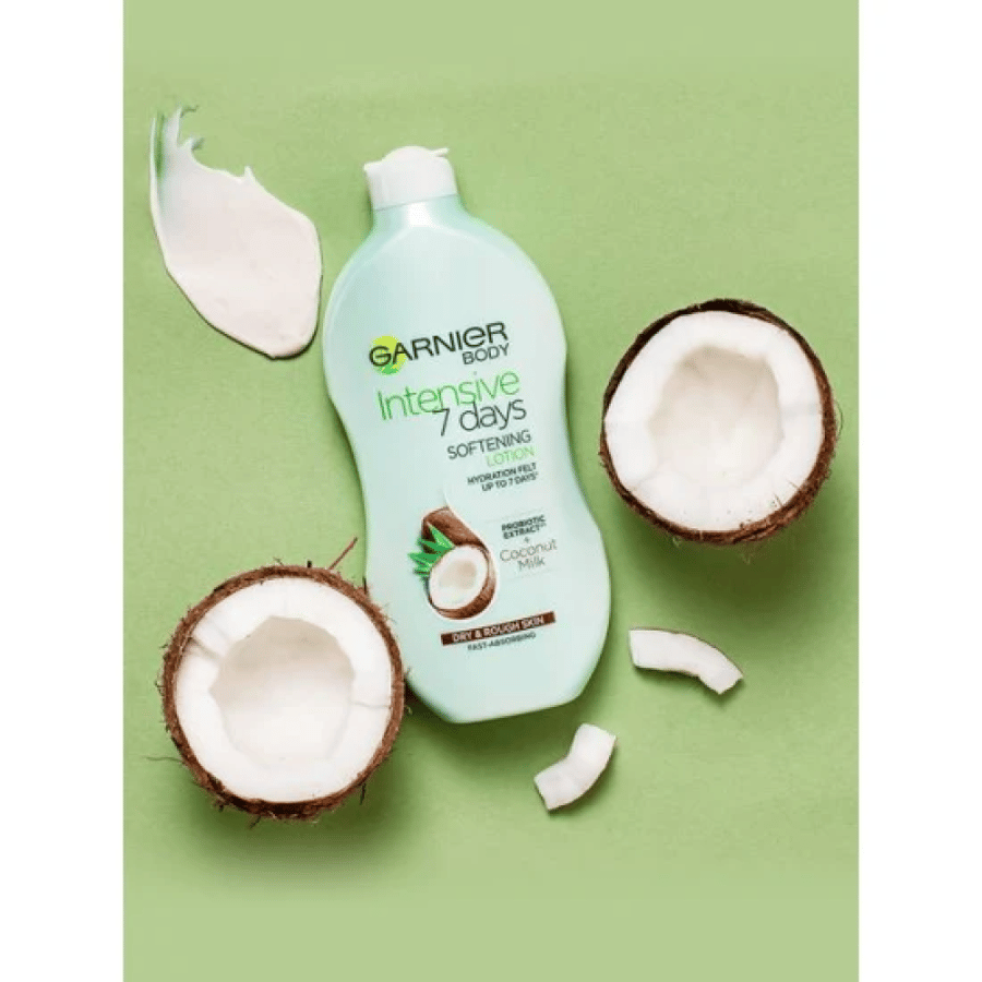 Garnier Intensive 7 Days Body Moisturizing Lotion with Coconut Milk for Dry and Rough Skin - 400 ml