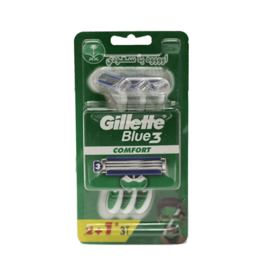Gillette Blue 3 razors 3 blades 3 pieces