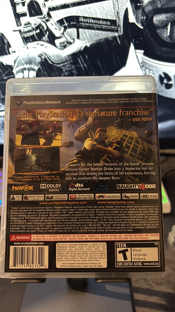 Uncharted 3 ps3لعبة(us)