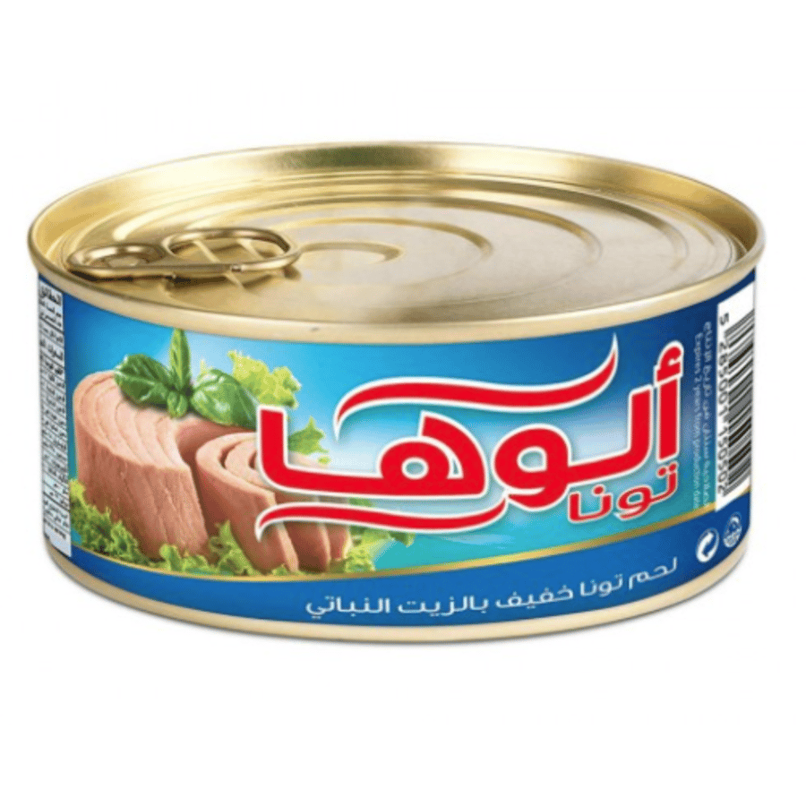 ألوها لحم تونا خفيف بالزيت النباتي 185جم