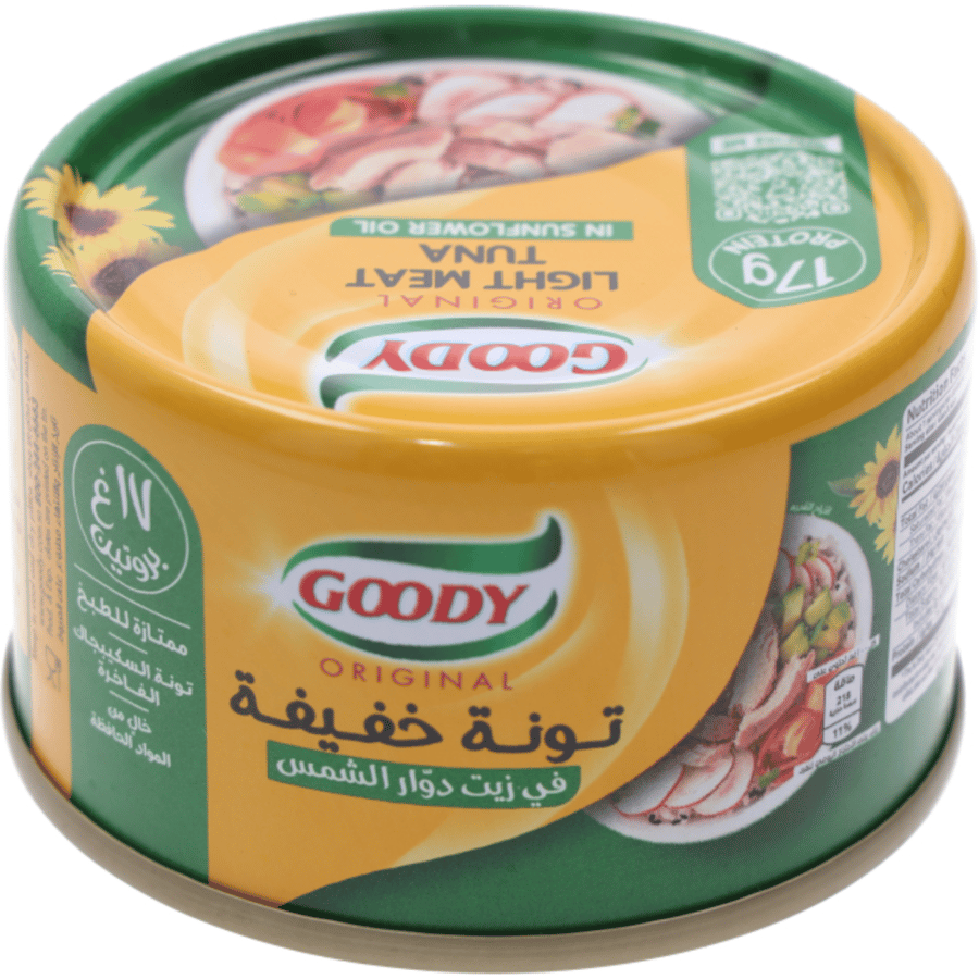 قودي تونة لحم خفيف في زيت دوار الشمس 90جم