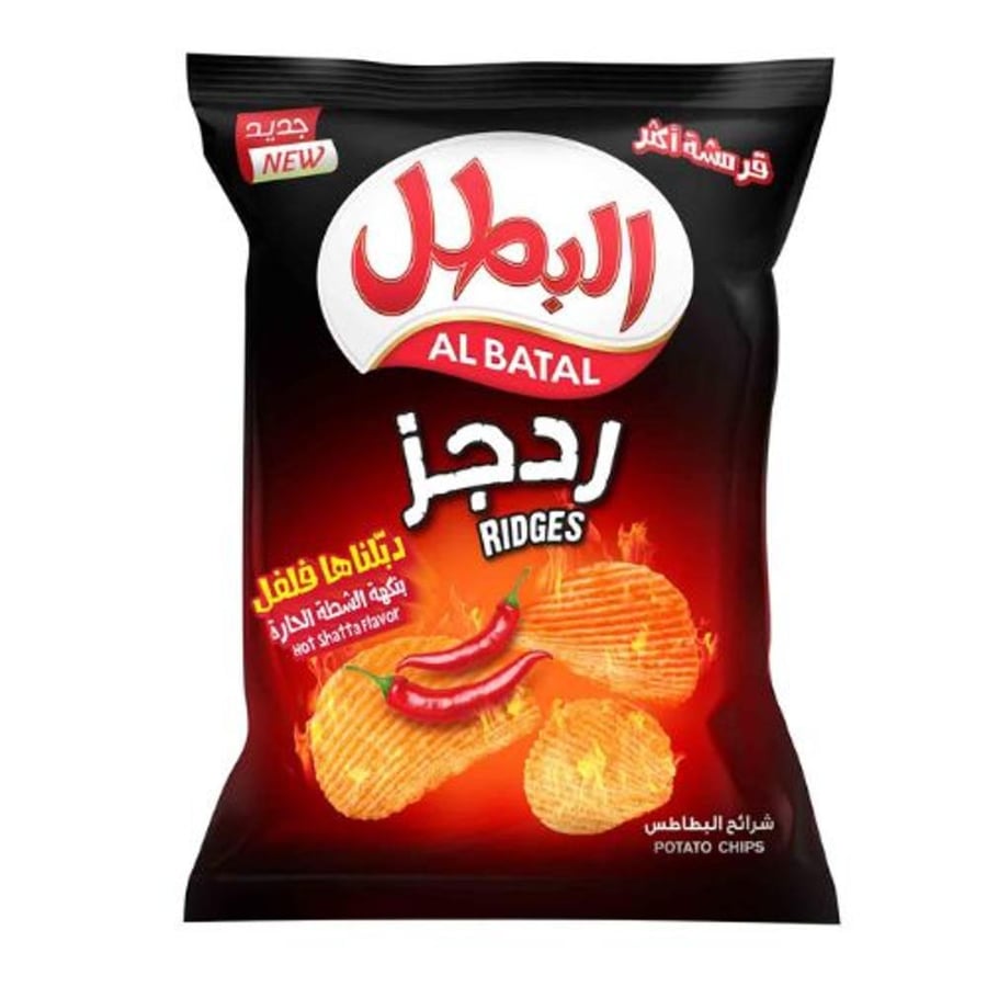 البطل ردجز شرائح بطاطس شطة حارة 155 جم
