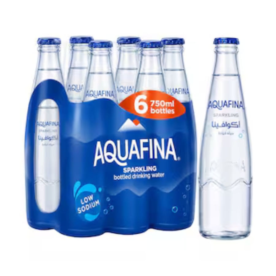 أكوافينا مياه فوارة زجاج 6×750 مل