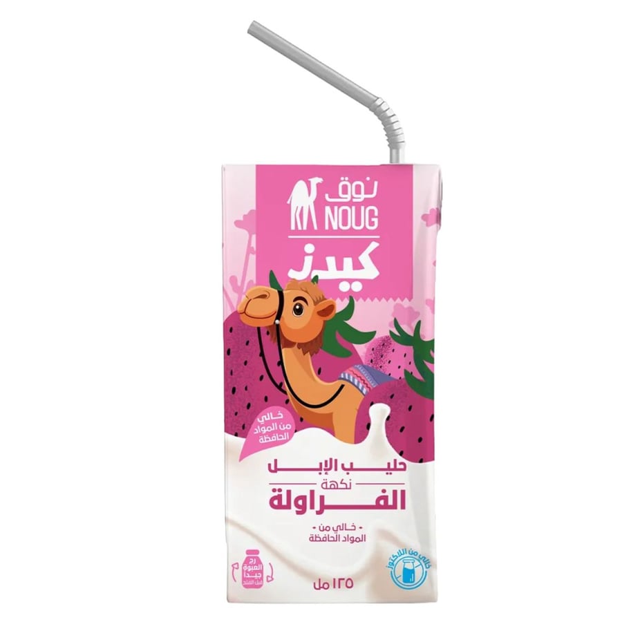 نوق حليب الإبل بالفراولة 125مل