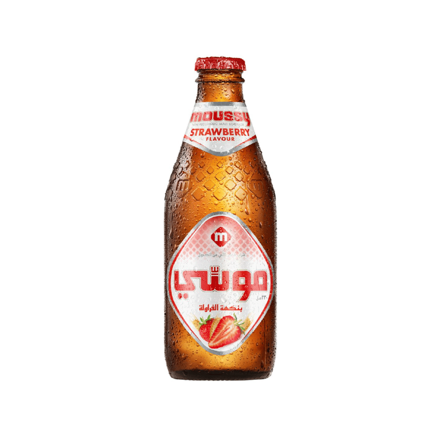 موسي  شراب الشعير بالفراولة خالي من الكحول 330 مل