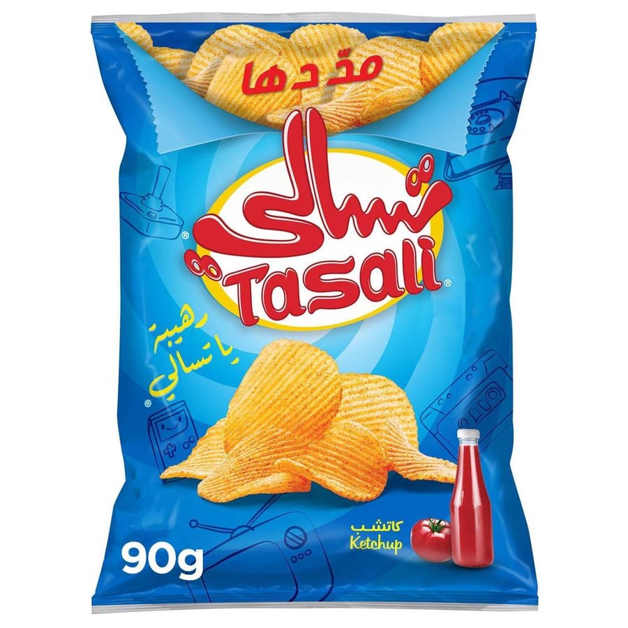 تسالي شرائح بطاطس  بالكاتشب 90 جم