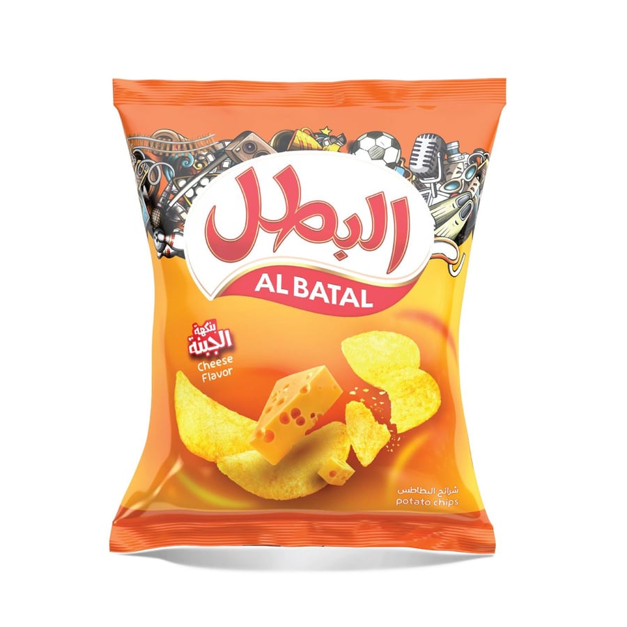 البطل رقائق البطاطس بالجبنة 23 جم