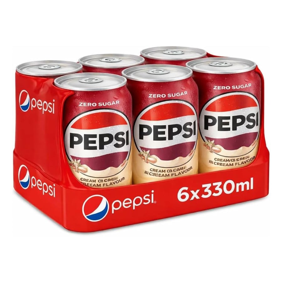 علبة بيبسي كريم الصودا 6x330 مل