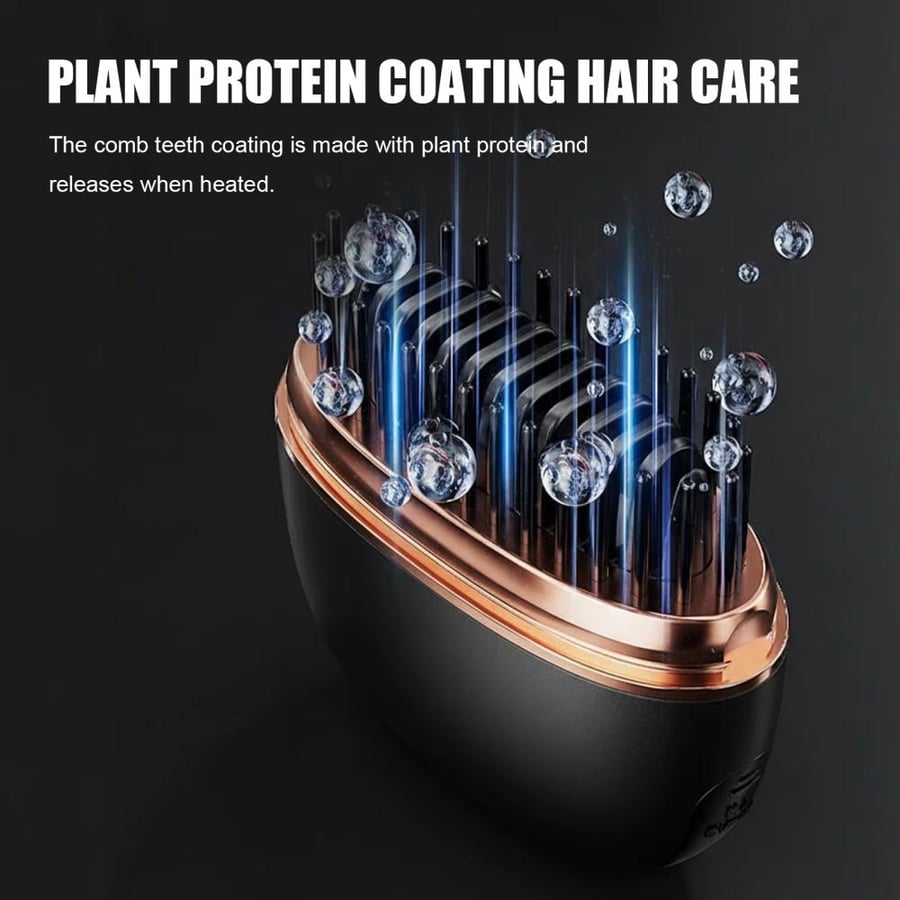 Wireless portable hair straightening brush