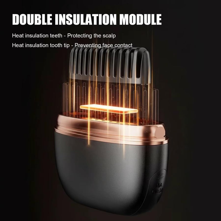 Wireless portable hair straightening brush