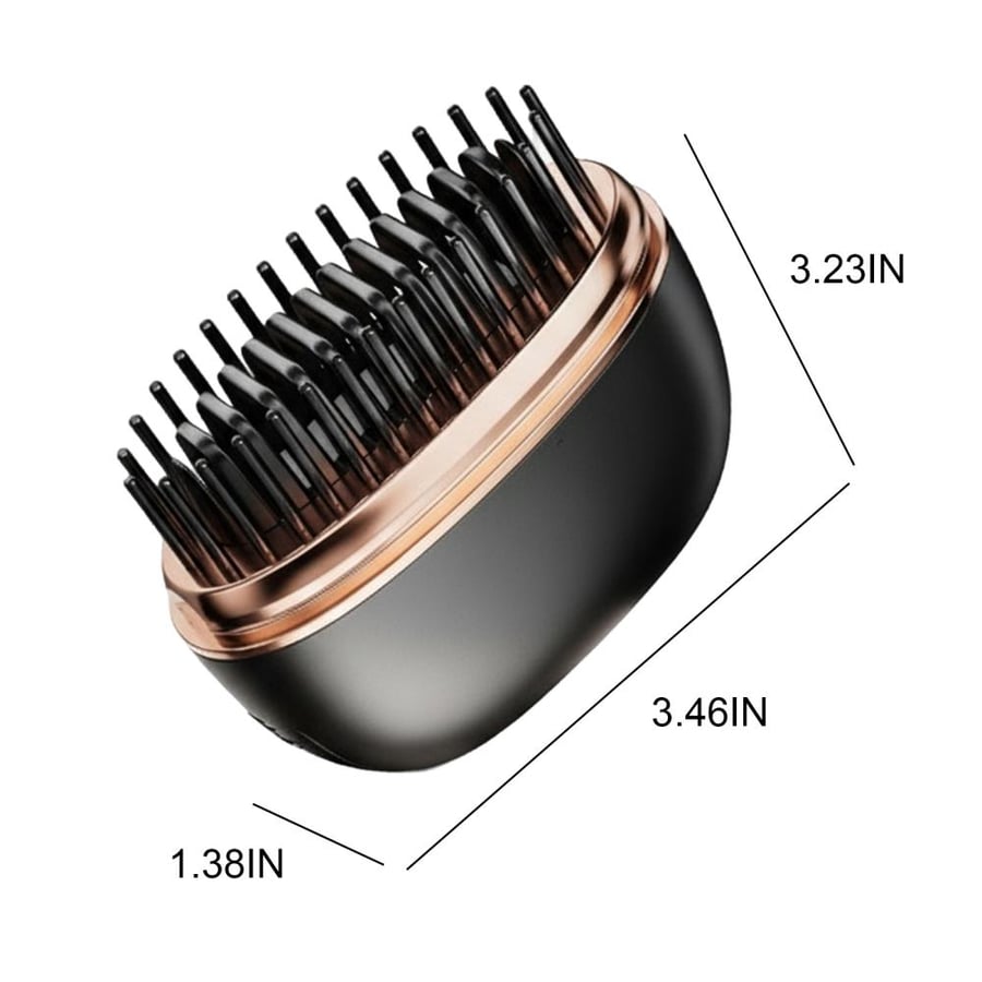 Wireless portable hair straightening brush