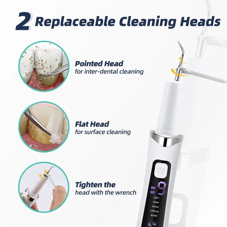 Home teeth whitening device with ultrasonic waves