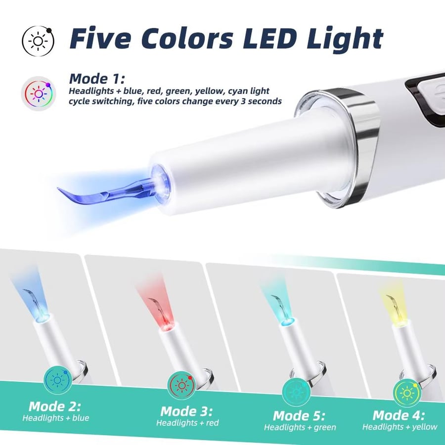 Home teeth whitening device with ultrasonic waves