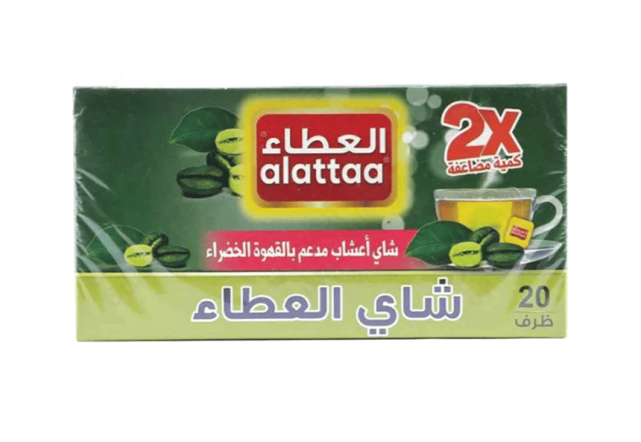 العطاء شاي اعشاب مدعم بالقهوة الخضراء 20 ظرف
