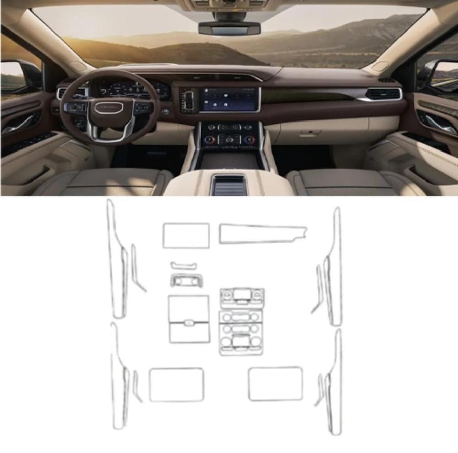 Internal PPF protective film for GMC 2021 - 2025