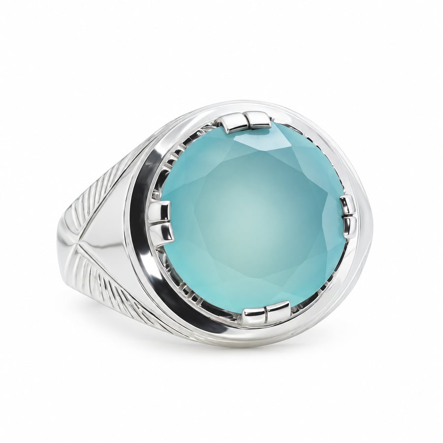 Natural turquoise agate
