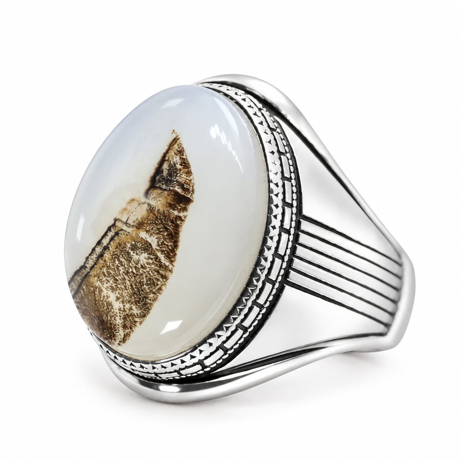 natural agate ring