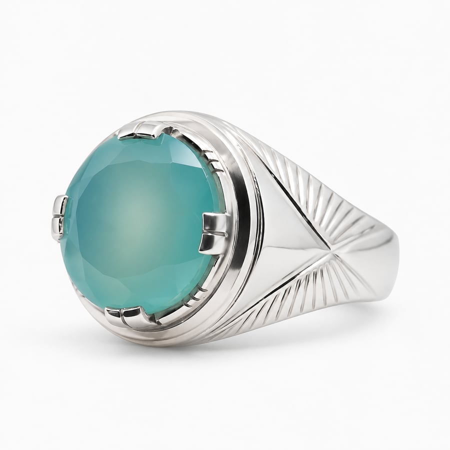 Natural turquoise agate