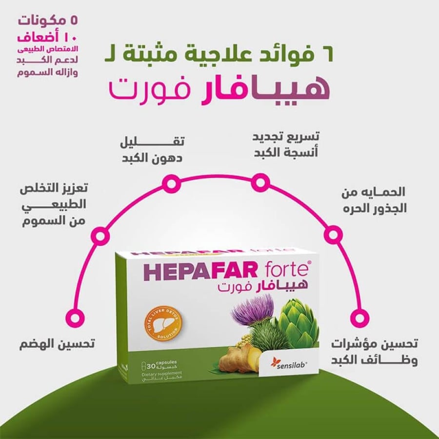 هيبافار فورت 30 كبسولة من سينسلاب