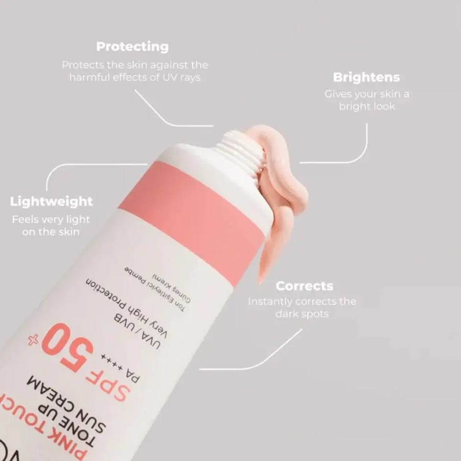 كريم واقي شمس Sinoz Pink Touch لتفتيح وتوحيد لون الوجه وحمايته من التص
