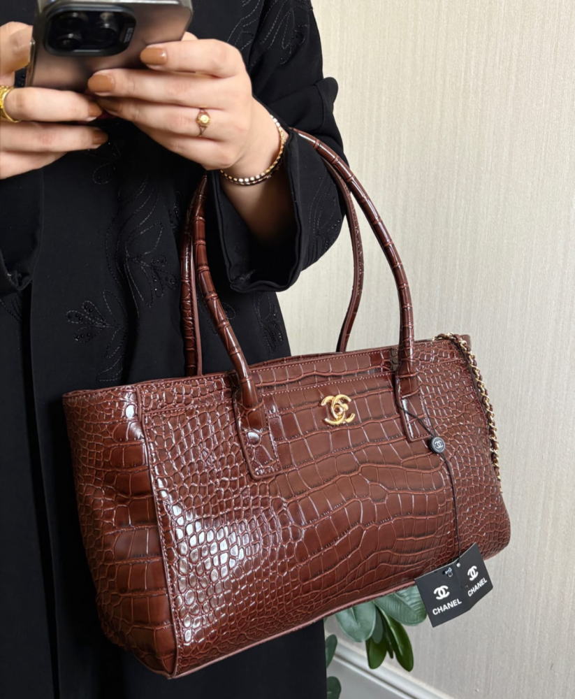 Chanel Croc-Effect Tote Bag