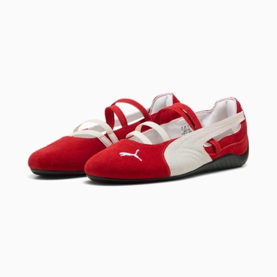 حذاء بوما سبيد كات باليه Puma speedcat ballet - أحمر وأبيض